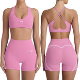 Vixen Heartbreaker Shorts Set- Pink