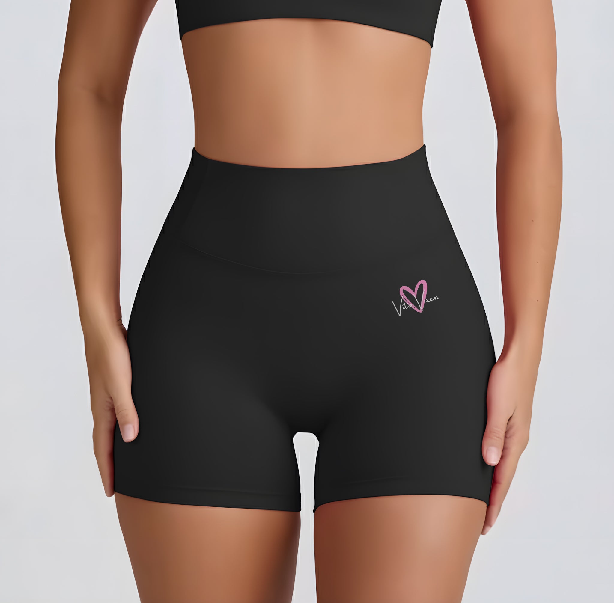 Vixen Heartbreaker Shorts Set- Black