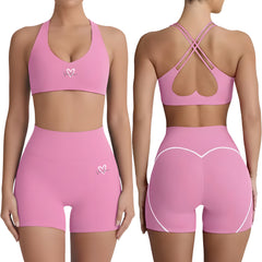 Vixen Heartbreaker Shorts Set- Pink