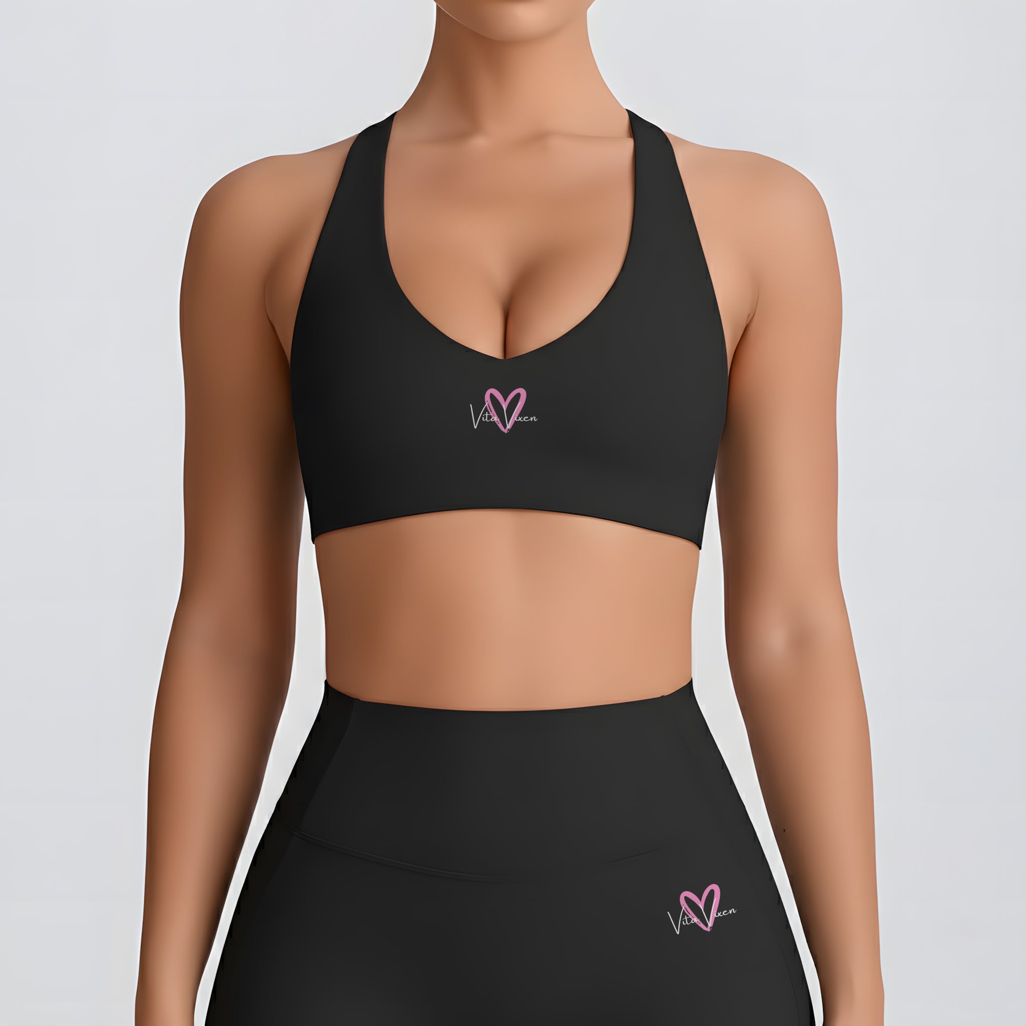 Vixen Heartbreaker Shorts Set- Black